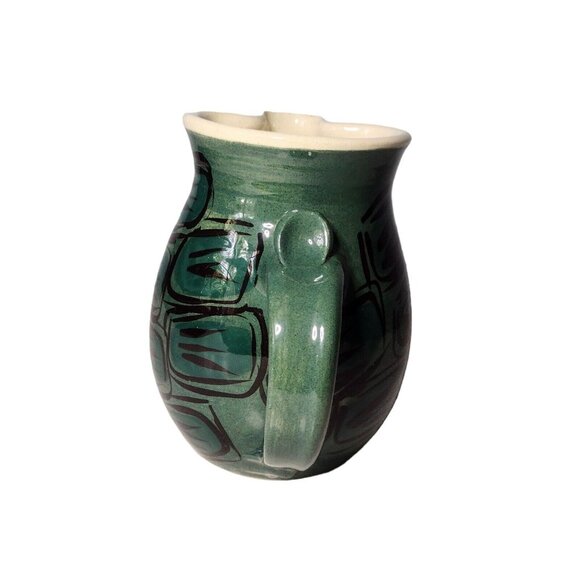 Martha Cook Studio Art Pottery Pitcher Handmade Turtle Shell Vintage Atlanta GA - Picture 3 of 7